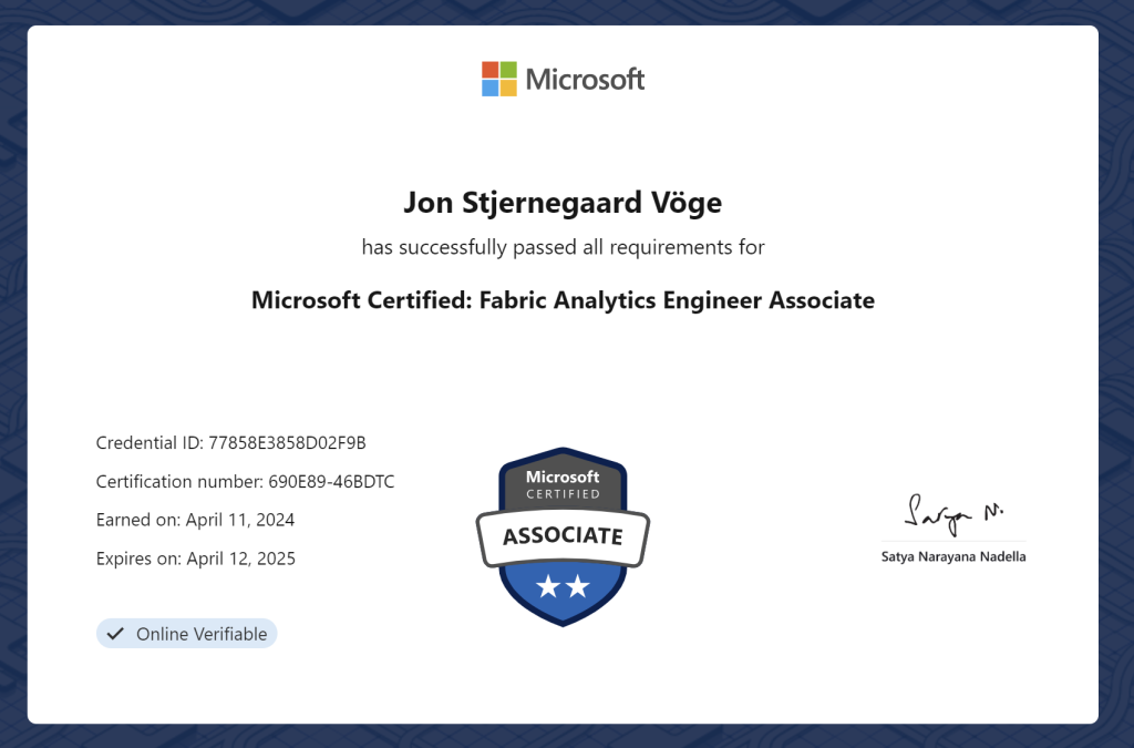 My Experience and top tips for the Fabric Analytics Engineer Associate Certification (DP-600)